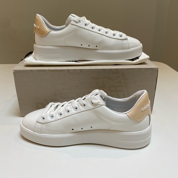 Golden Goose Pure Star Sneaker White/Creamy White Heel sz 40 NIB - Picture 4 of 10